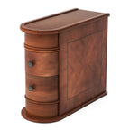 10.8" Solid Wood Narrow End Table with 2 Drawers