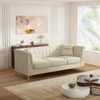 Modern Velvet 3-Seater Chesterfield Sofa