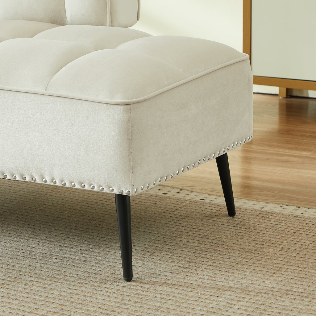 54-Inch Modern Two-Seater Velvet Sofa