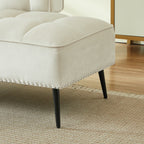 54-Inch Modern Two-Seater Velvet Sofa