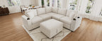 84.7" Sectional Sofa Convertible Pull-out Bed