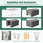 Lockable Secure Metal Shed 8x12 FT