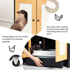Double Litter Box Enclosure for Two Cats