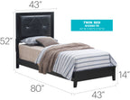 Chic Transitional Twin Bed