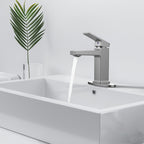Brushed Nickel Single Handle Bathroom Faucet