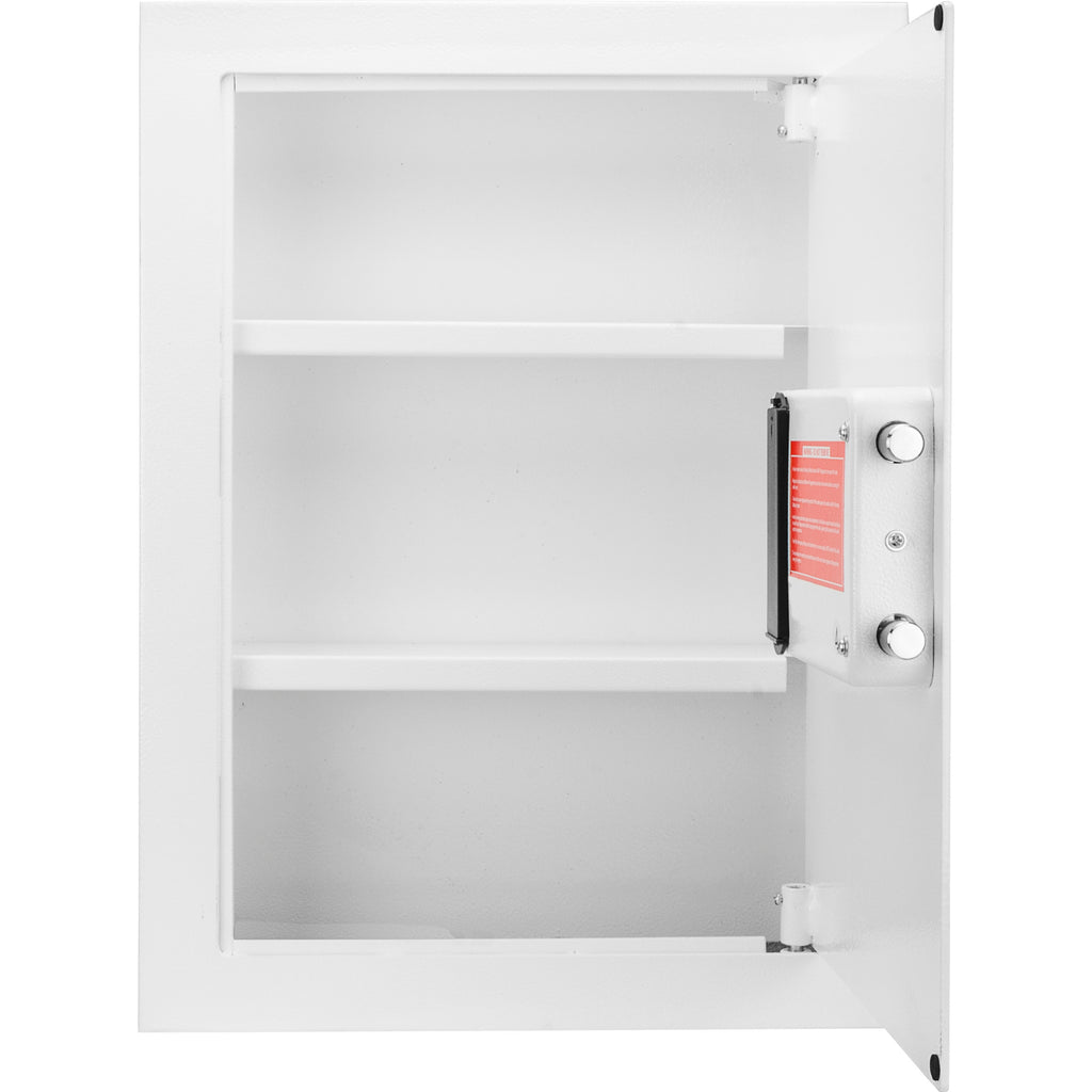 White Biometric Wall Safe