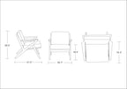 Martelle Twill Weave Accent Armchair