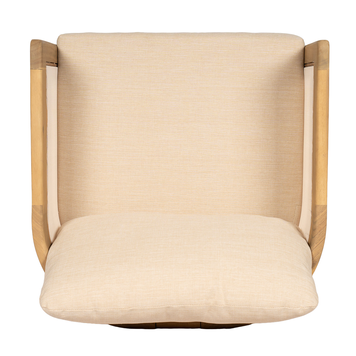 Set of 2 Outdoor Patio Dining Armchairs, Acacia Wood Frame with Textilene Side Panels, Patio Chairs with Removable