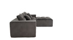 101" L-Shaped Modular Compression Sofa, Gray