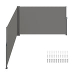 Retractable Side Awning 71''x 236'' Aluminum