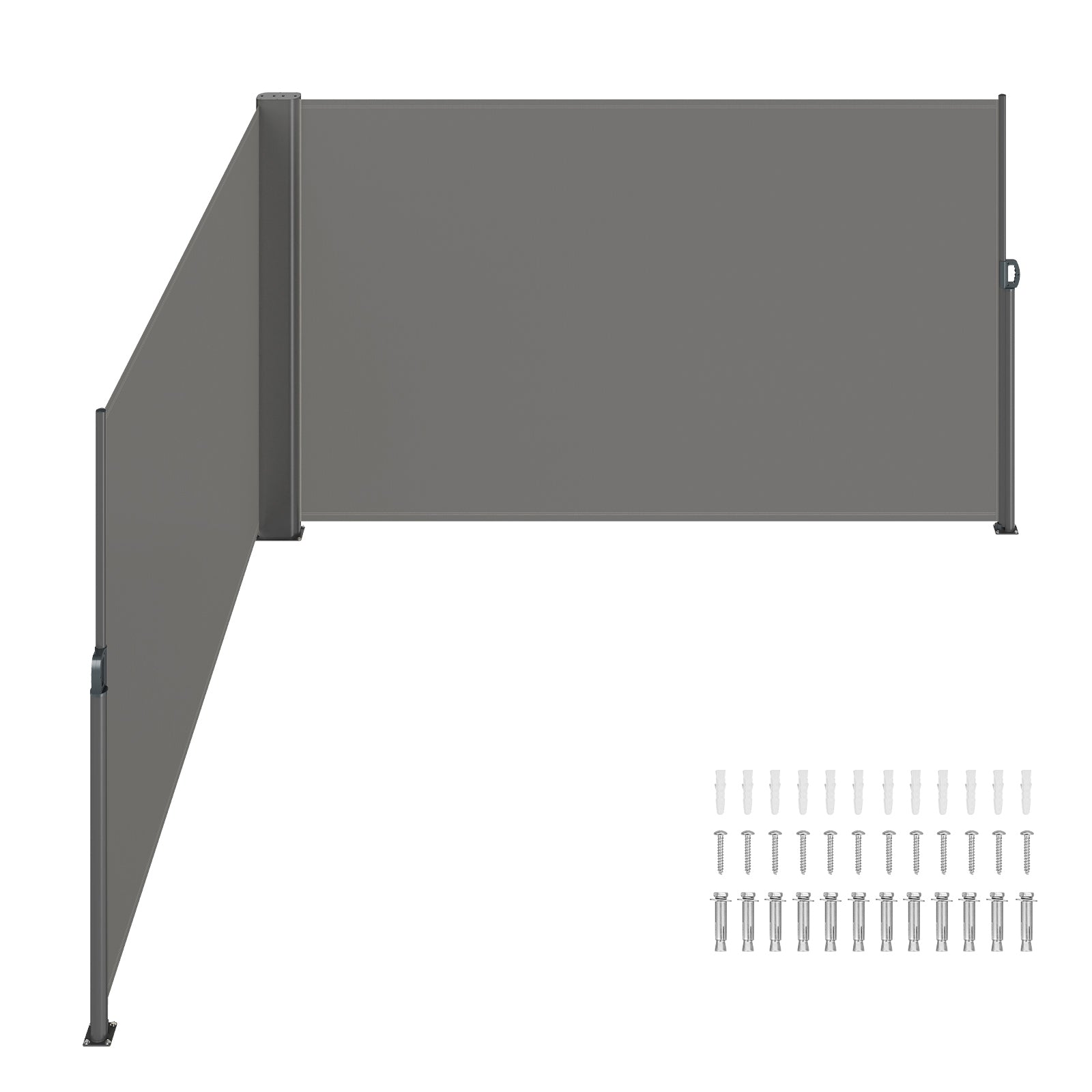 Retractable Side Awning 71''x 236'' Aluminum