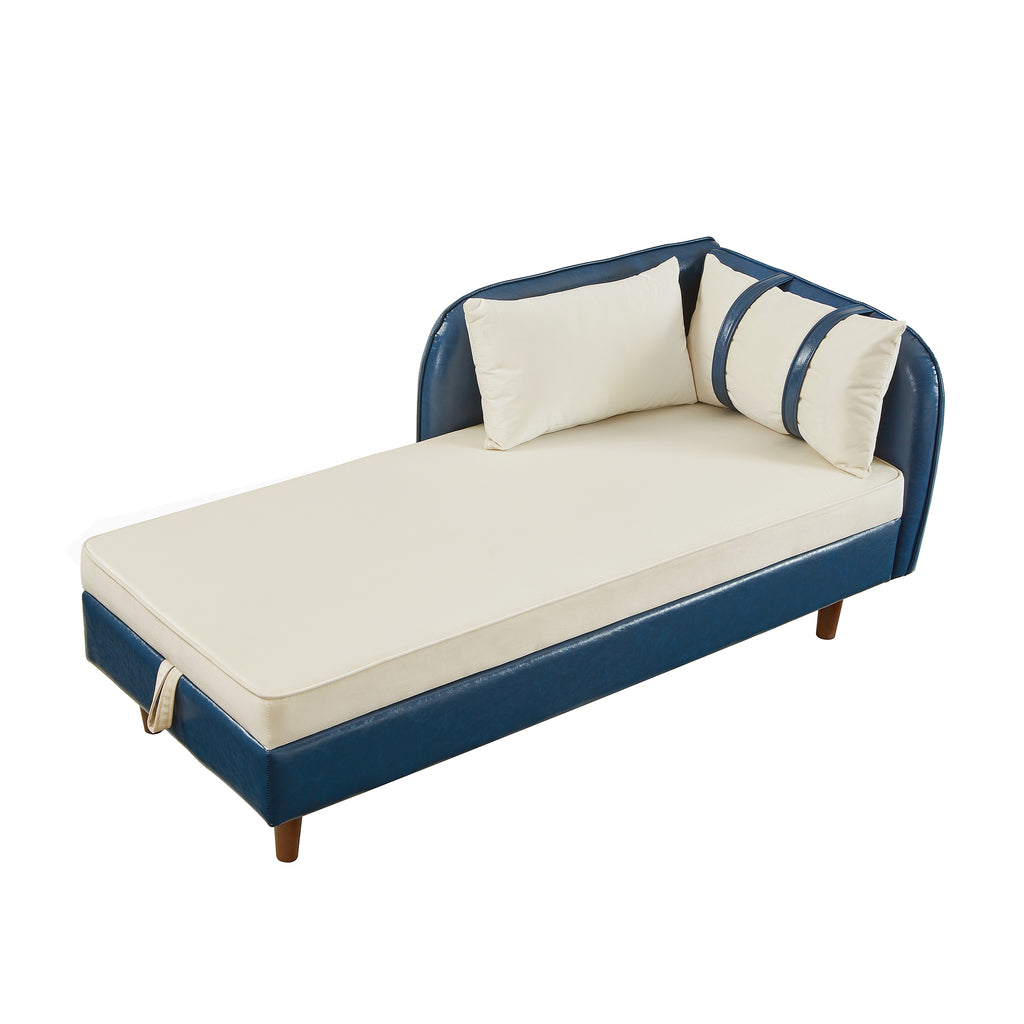65" Storage Chaise Lounge Sofa
