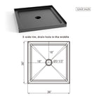 Goodyo 36"x36" Shower Base with Anti-slip Acrylic