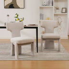 Modern Upholstered Chenille Dining Chair Set of 2