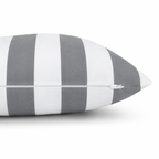 4 Pack Outdoor Pillow Covers - Gray/White Striped