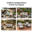 3PC Outdoor Aluminum Patio Chat Set