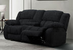 Stonic Ebony Console Reclining Loveseat