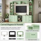 4-in-1 Entertainment Center Wall Unit with Bookshelf for TVs Up to 70"