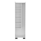 Attica Broom Cabinet Double-Door Design with Inner Shelves and Side Hangers