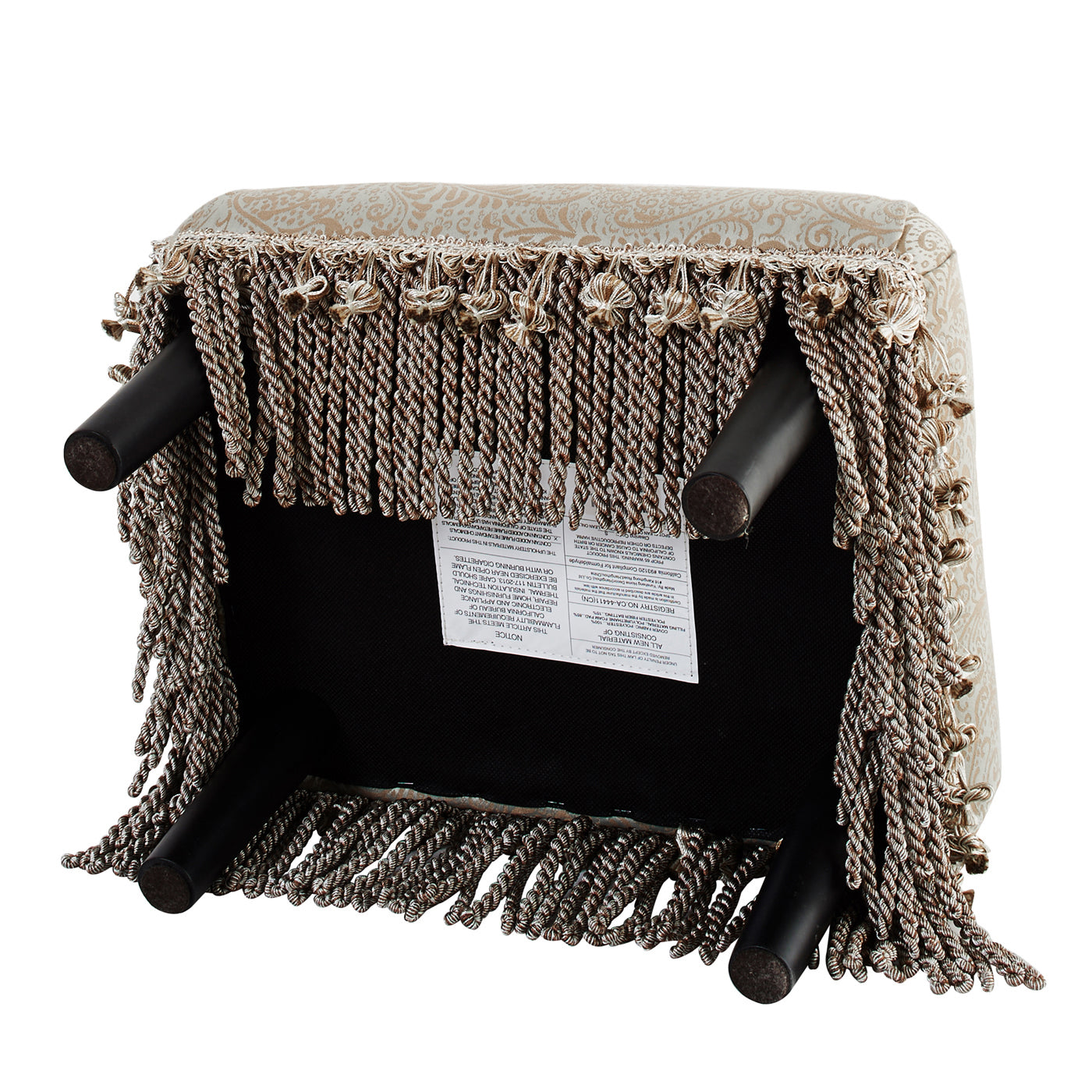 Fiona Accent Footstool Ottoman, Silvery-Blue