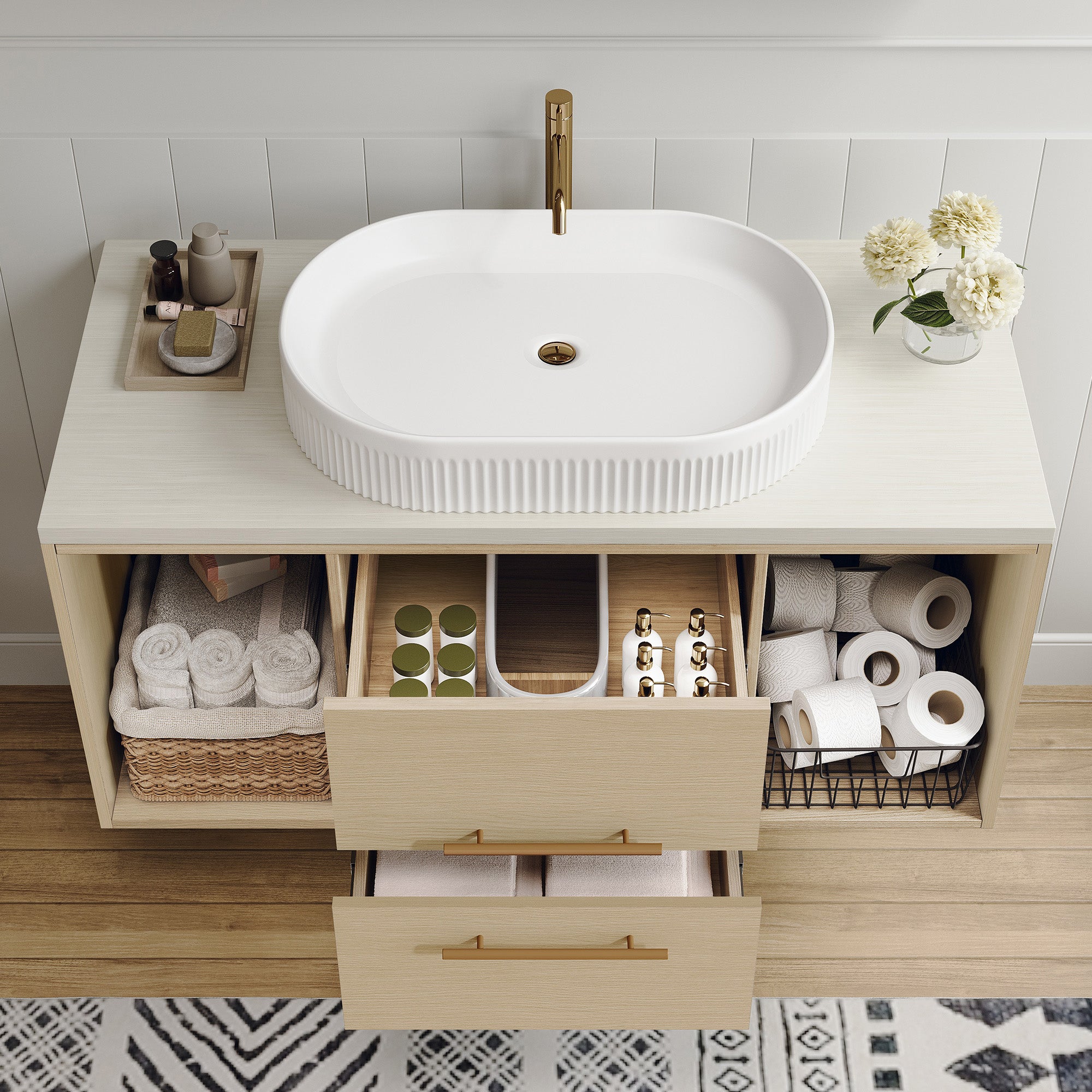 Modern 39.3 Wall-Mounted Bathroom Vanity