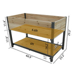 45" Iron-Wood Combined Growing Beds with Storage Racks
