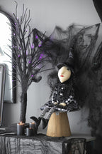 21"H Halloween Sitting Witch Decor