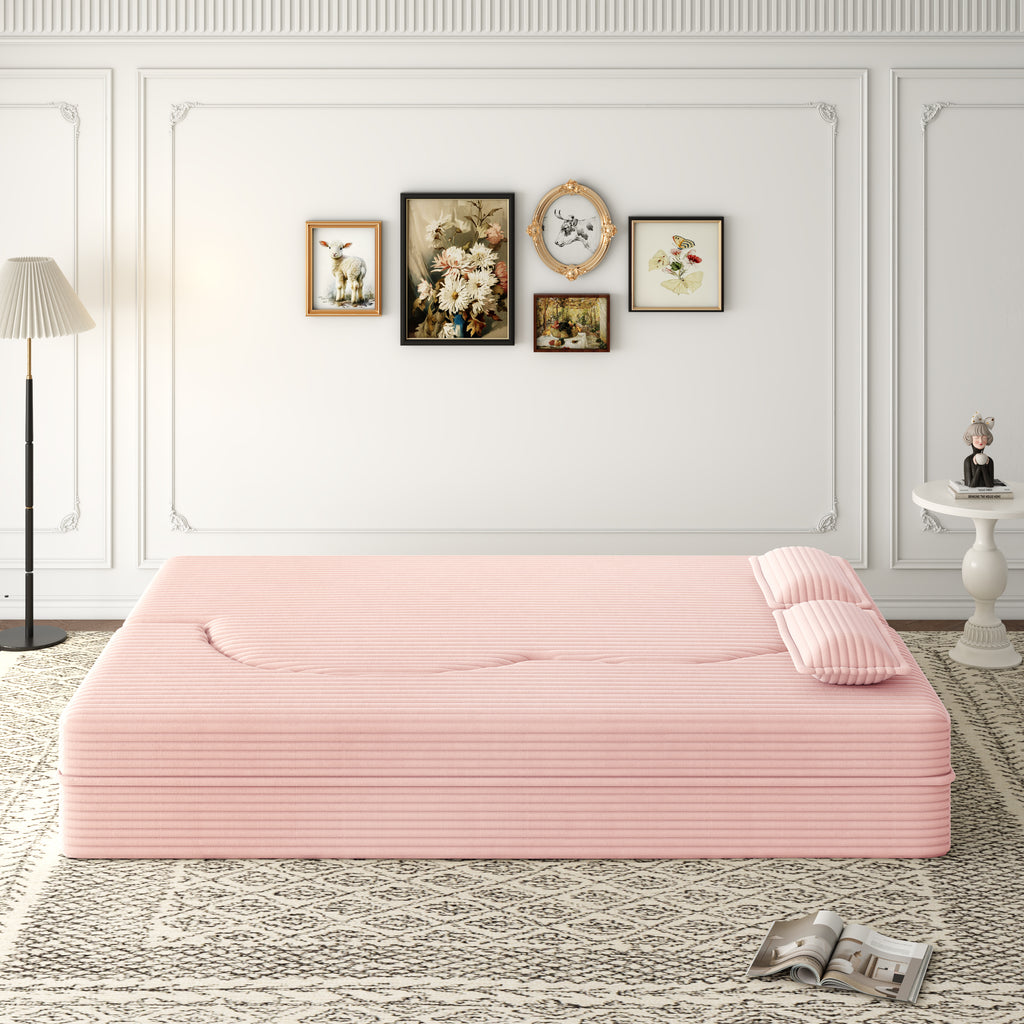 Modern Floor Sofa with 2 Pillows