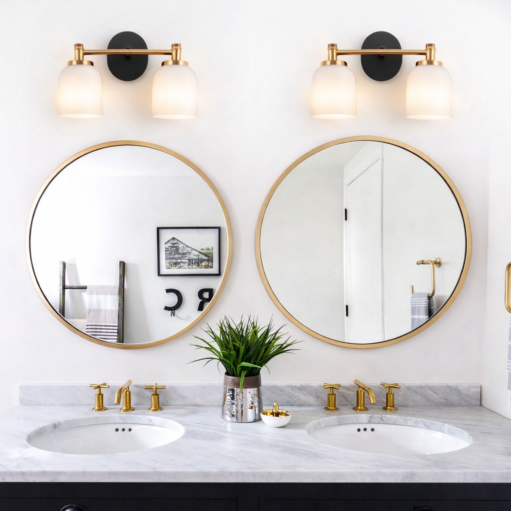 Vortex Traditional Style Two Lights Vanity Over Bathroom Mirror Wall Sconce