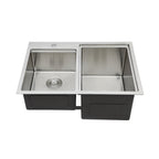 Outdoor Double Bowl Drop-In Stainless Steel Sink with Workstation