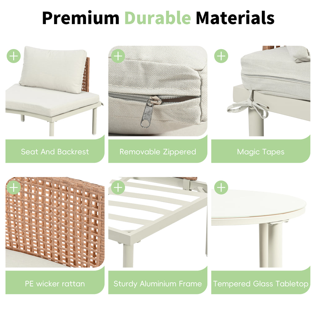 Topmax 6-Piece Patio Sofa Furniture Set