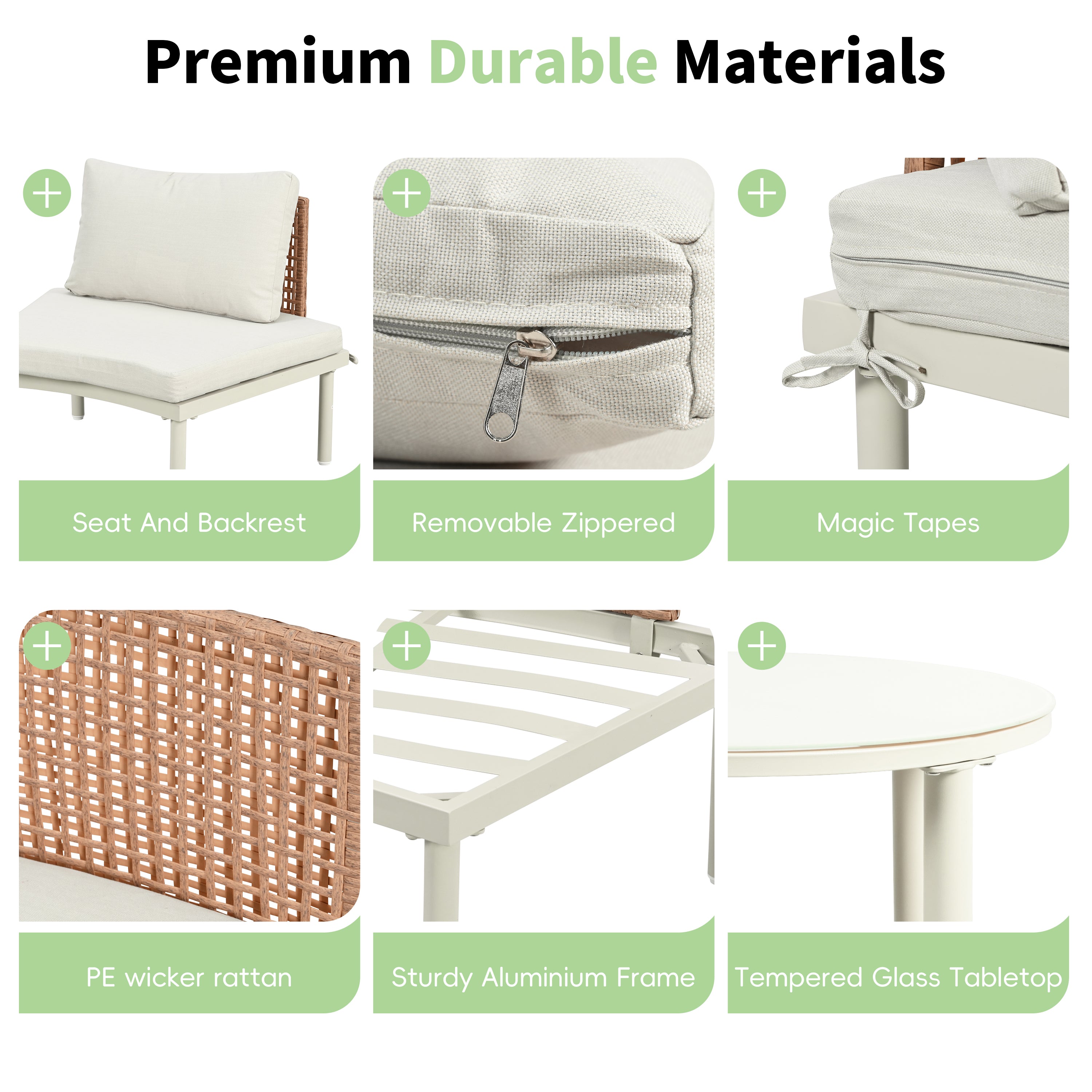 Topmax 6-Piece Patio Sofa Furniture Set