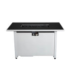 43" Metal Rectangular Fire Pit – Outdoor Patio Heating Table