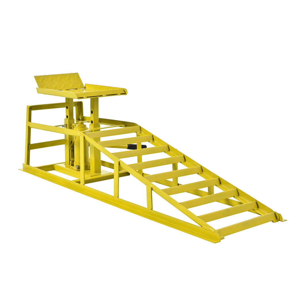 5-Ton Hydraulic Car Lift Ramps, 45-Inch, Yellow, 2-Pack