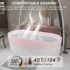 59" Linear Acrylic Freestanding Bathtub