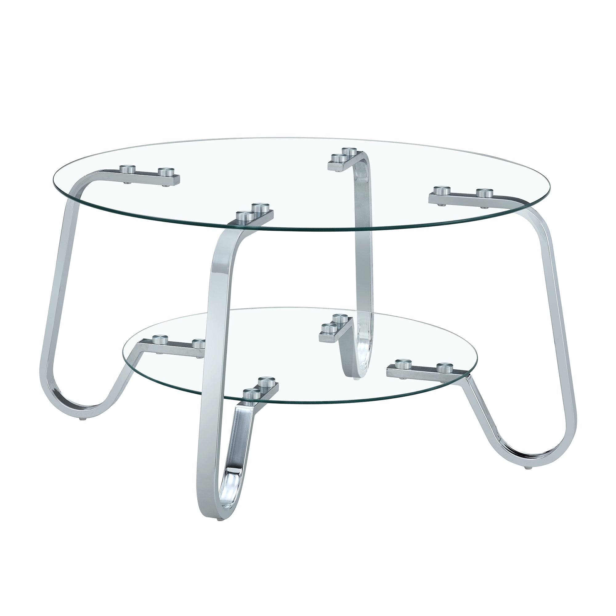 Retro Minimalist Style Metal Frame Coffee Table
