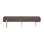 Upholstered Channel Tufted Ottoman Bench Seat