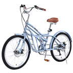 6 Speed Steel Frame 24 Inch Commuter Bike for Adults
