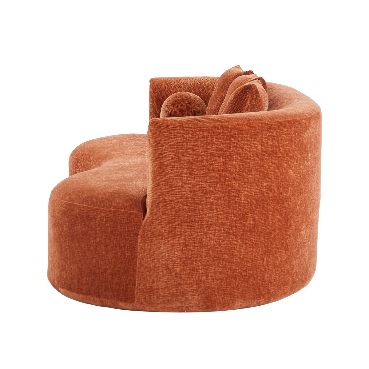 90 In. Curved Modern Chenille Sofa