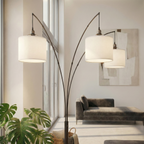 Royal 3-Arm Metal Arc Floor Lamp