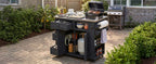 TOPMAX Outdoor Solid Wood Extendable Kitchen Island
