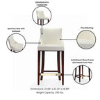 Shubert Wood Upholstered Barstool