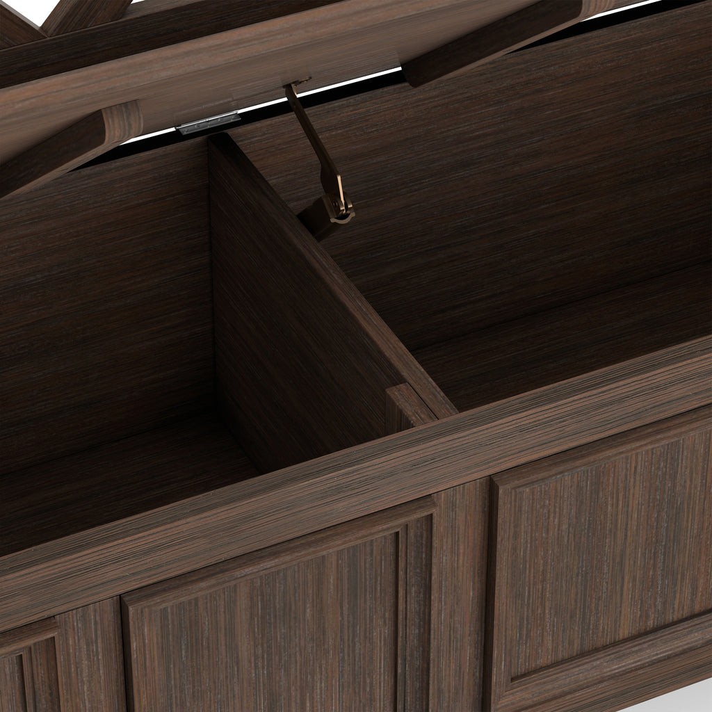 Amherst Solid Wood Entryway Storage Bench in Farmhouse