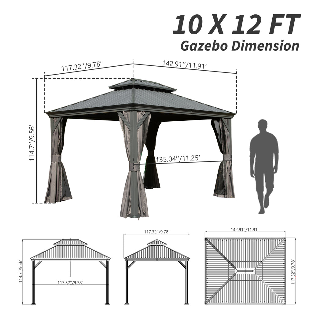 10' X 12' Hardtop Gazebo