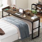 Height Adjustable Overbed Table with Wheels