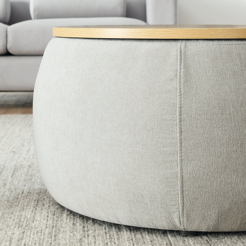 Round Storage Ottoman