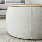 Round Storage Ottoman