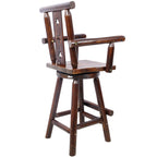 Rustic Bar Stool - Fir Wood Construction