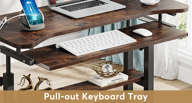 32 Inches Portable Desk with Power Outlets