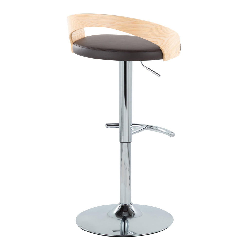 Contemporary Adjustable Barstool with Swivel